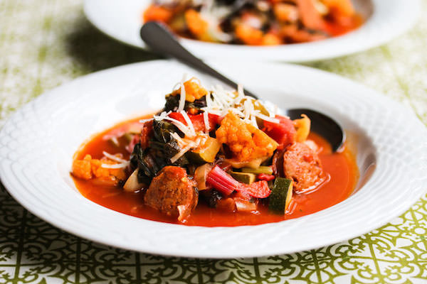 Fall Harvest Vegetable Chorizo Soup