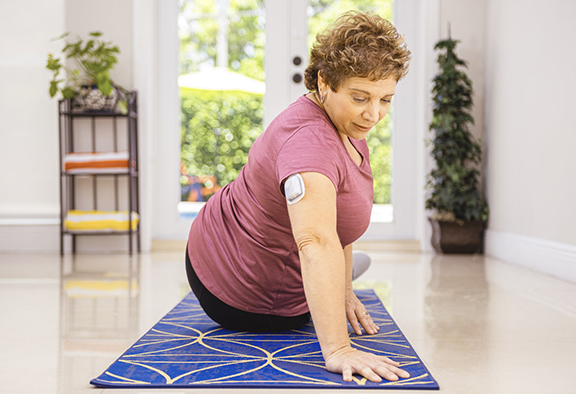 woman doing yoga