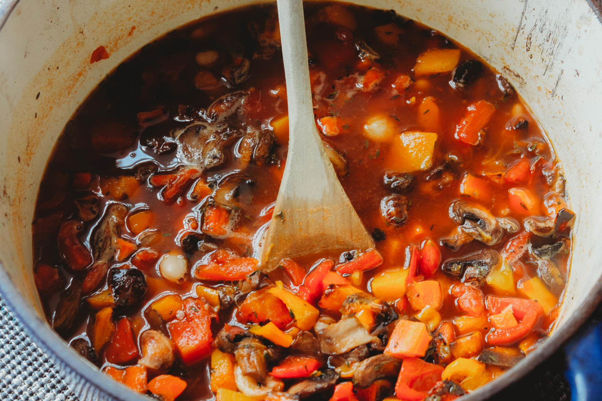 Vegetable Soup in Pot