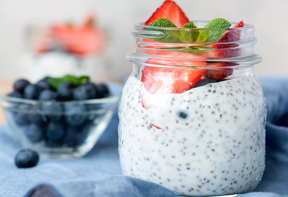 Overnight Berry Chia Pudding