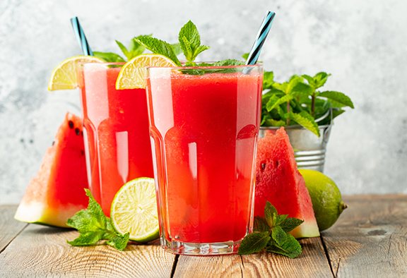 Watermelon and Lime Slushie